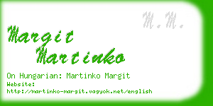 margit martinko business card